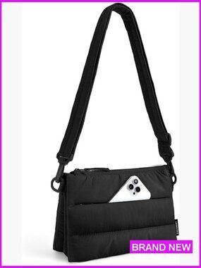 Crossbody Purse Medium Travel Handbag RFID Blocking Puff Quilted Sling Bag